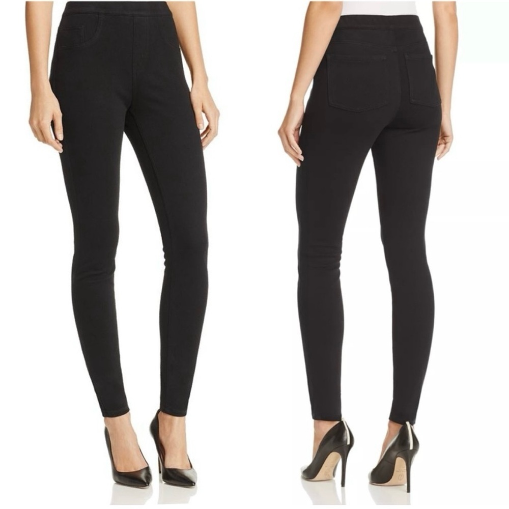 SPANX Jean-Ish black denim ankle leggings pants size M